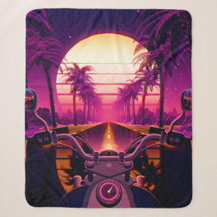 80er retro-futuristische Science-Fiction-Hintergru Sherpadecke