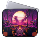 80er retro futuristischen Science-Fiction Hintergr Laptopschutzhülle (Vorderseite)