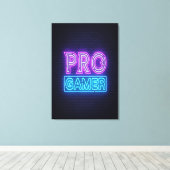 80er Retro Gamer Leinwanddruck (Insitu (Holzboden))