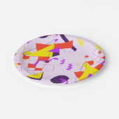 80er Retro Geometric Birthday Party Plate Pappteller (Schrägansicht)