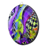 80er-Retro-geometrisches Muster Dartscheibe (Vorderseite rechts)