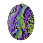 80er-Retro-geometrisches Muster Dartscheibe (Vorderseite Links)