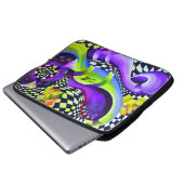 80er-Retro-geometrisches Muster Laptopschutzhülle (Vorne Knopf)