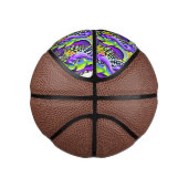 80er-Retro-geometrisches Muster Mini Basketball (Rechts)