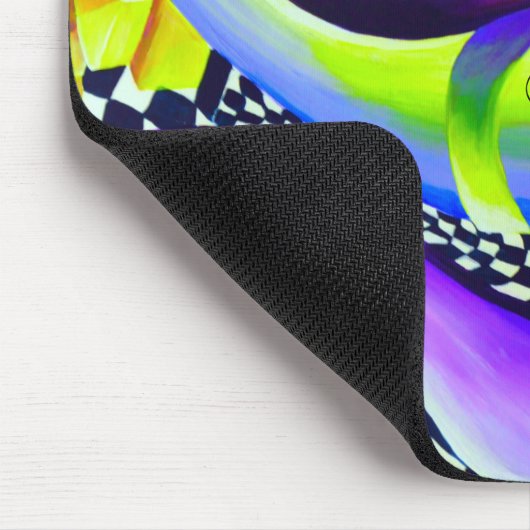 80er-Retro-geometrisches Muster Mousepad (Ecke)