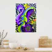 80er-Retro-geometrisches Muster Poster (Küche)