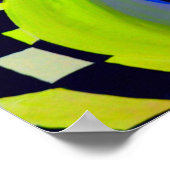 80er-Retro-geometrisches Muster Poster (Ecke)