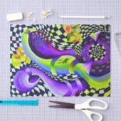 80er-Retro-geometrisches Muster Seidenpapier (Handwerk)