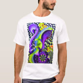 80er-Retro-geometrisches Muster T-Shirt (Vorderseite)