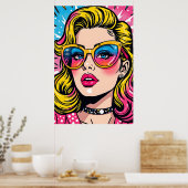 80er Retro Glam Pop Art Poster (Küche)