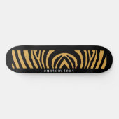 80er RETRO GOLD & BLACK TIERDRUCKPATTER Skateboard (Horizontal)