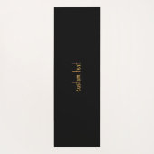80er RETRO GOLD & BLACK TIERDRUCKPATTER Yogamatte (Rückseite)