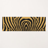 80er RETRO GOLD & BLACK TIERDRUCKPATTER Yogamatte (Vorderseite (Horizontal))