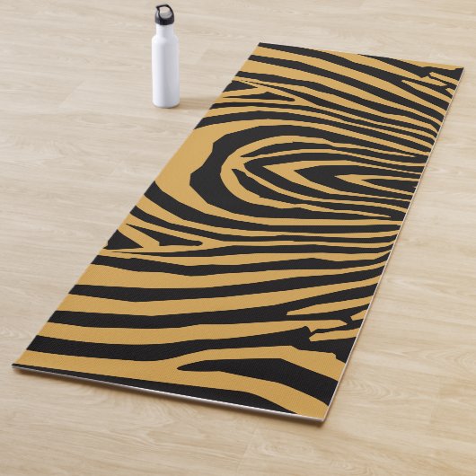 80er RETRO GOLD & BLACK TIERDRUCKPATTER Yogamatte (Beispiel)
