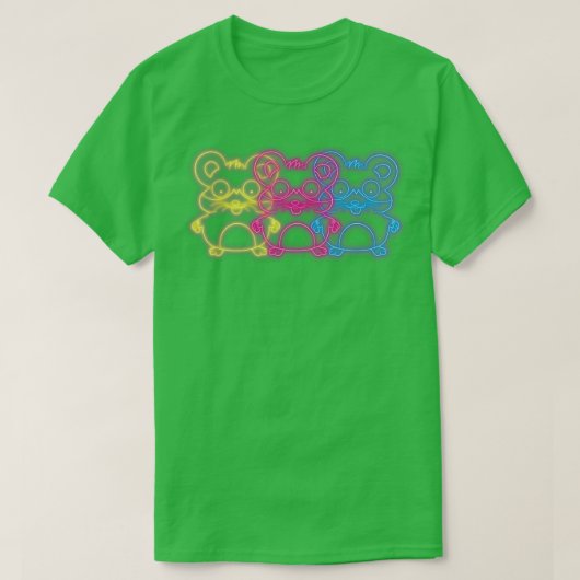 80er Retro Hamsters GenkHamster T-Shirt (Design vorne)