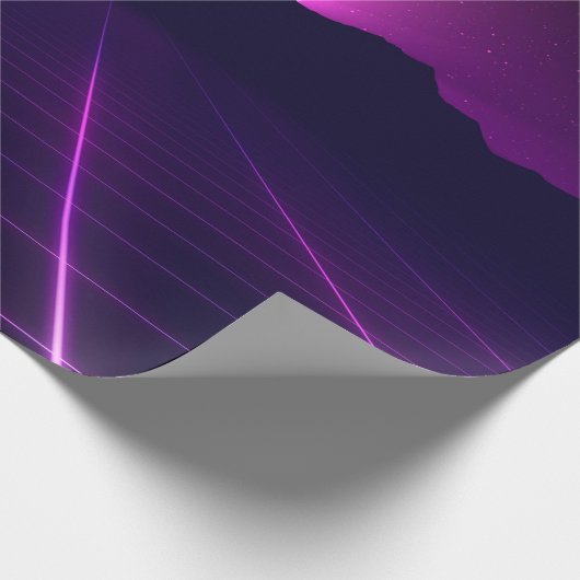 80er Retro Hintergrundbild mit 3D-Elementen Geschenkpapier (Ecke)