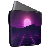 80er Retro Hintergrundbild mit 3D-Elementen Laptopschutzhülle (Vorne Rechts)