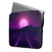 80er Retro Hintergrundbild mit 3D-Elementen Laptopschutzhülle (Vorderseite Links)