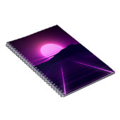 80er Retro Hintergrundbild mit 3D-Elementen Notizblock (Rechte Seite)