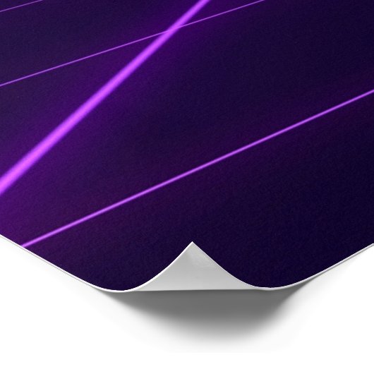 80er Retro Hintergrundbild mit 3D-Elementen Poster (Ecke)