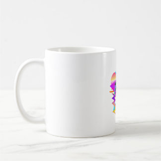 80er Retro Miami Palmenbaum Grafik Sonnenuntergang Kaffeetasse