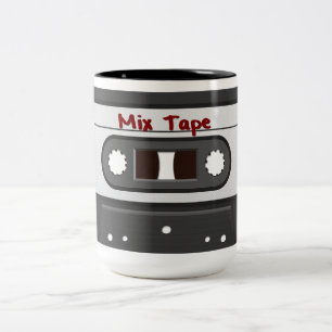 80er Retro-Mix-Tape-Kaffeetasse Zweifarbige Tasse