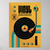 80er Retro Music Vynl Disk Poster (Vorne)