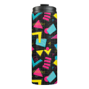 80er Retro Muster Thermal Tumbler Tumbler Thermosbecher