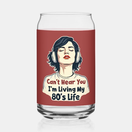 80er Retro Nostalgic Music Lover Throwback Design Dosenglas (Vorderseite)