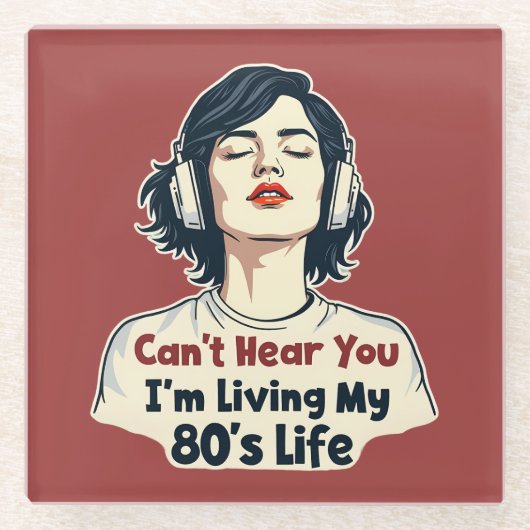 80er Retro Nostalgic Music Lover Throwback Design Glasuntersetzer (Vorderseite)