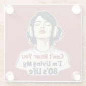 80er Retro Nostalgic Music Lover Throwback Design Glasuntersetzer (Rückseite)