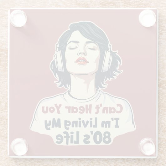 80er Retro Nostalgic Music Lover Throwback Design Glasuntersetzer (Rückseite)