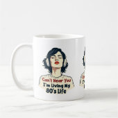 80er Retro Nostalgic Music Lover Throwback Design Kaffeetasse (Links)