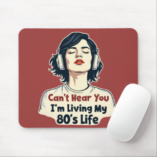 80er Retro Nostalgic Music Lover Throwback Design Mousepad