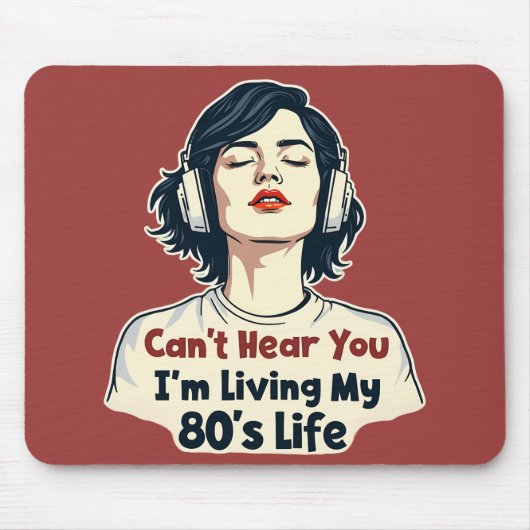 80er Retro Nostalgic Music Lover Throwback Design Mousepad (Vorne)