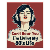 80er Retro Nostalgic Music Lover Throwback Design Poster (Vorderseite)