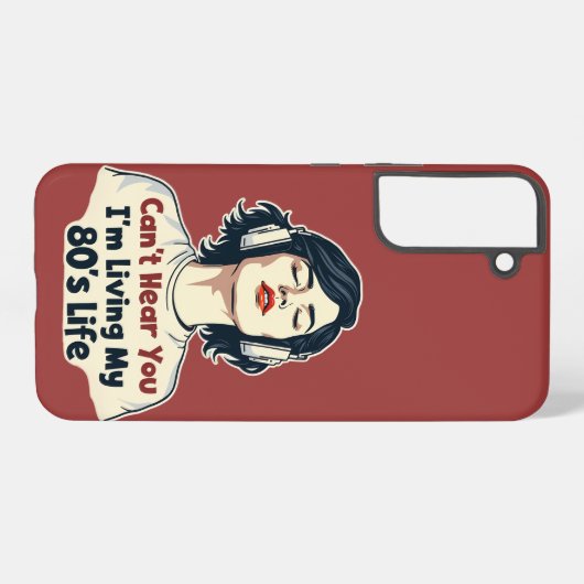 80er Retro Nostalgic Music Lover Throwback Design Samsung Galaxy Hülle (Rückseite (Horizontal))