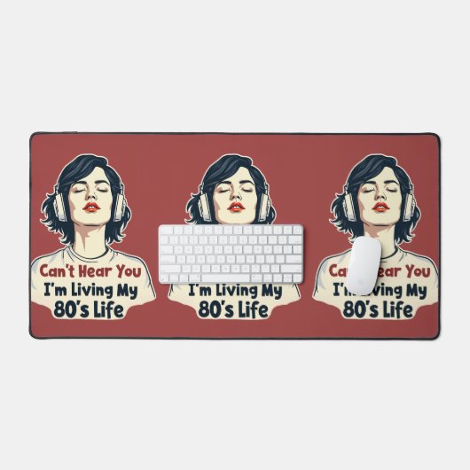 80er Retro Nostalgic Music Lover Throwback Design Schreibtischunterlage (Tastatur & Maus)