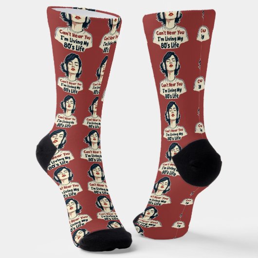 80er Retro Nostalgic Music Lover Throwback Design Socken (Gewinkelt)