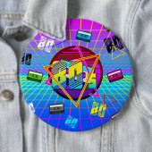 80er RETRO OLD SCHOOL KASSETTENBAND Button (Beispiel)