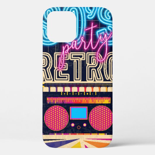 80er, Retro-Party. Altes Poster. Disco fl Case-Mate iPhone Hülle (Rückseite)