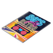 80er, Retro-Party. Altes Poster. Disco Notizblock (Linke Seite)