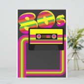 80er Retro Party Einladung (Stehend Vorderseite)