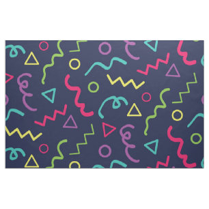 80er Retro-Party Neon Memphis-Muster Stoff