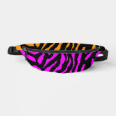 80er RETRO PINK ORANGE TIGER STRIPES FANNY PACK Bauchtasche (Vorderseite)
