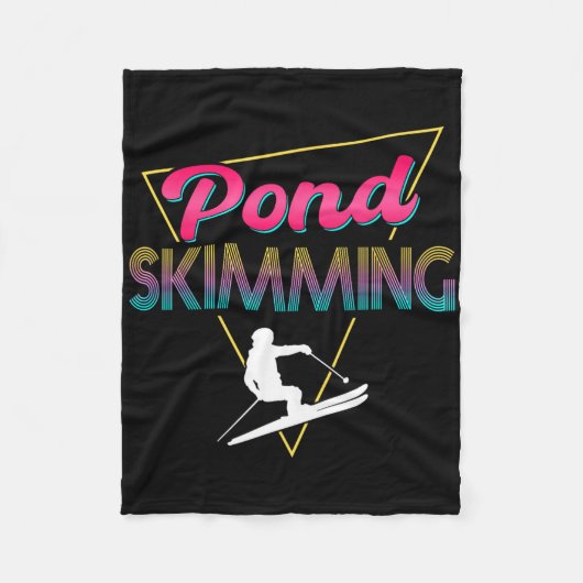 80er Retro Pond Skimml Skimml Skilift Fleecedecke (Vorderseite)