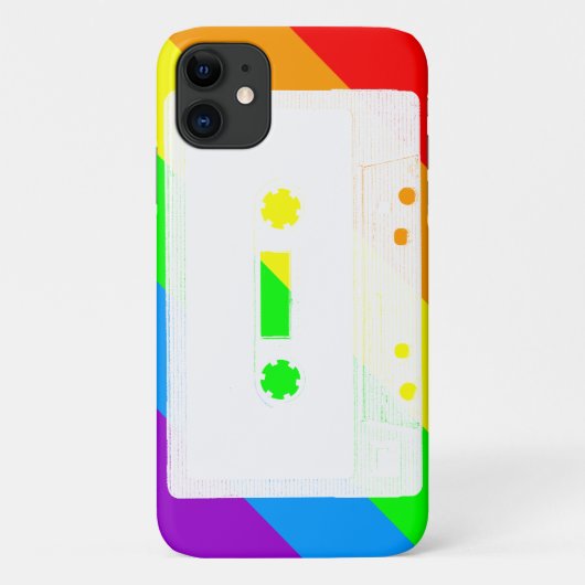 80er RETRO RAINBOW CASSETTE TAPE Case-Mate iPhone Hülle (Rückseite)