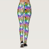 80er Retro Rainbow Leopard Leggings (Rückseite)
