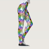 80er Retro Rainbow Leopard Leggings (Rechts)