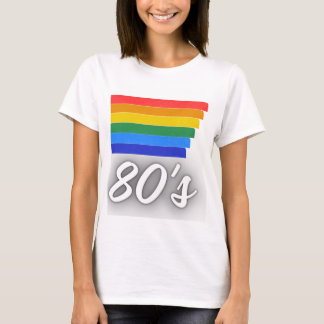 80er Retro Regenbogen Vintage Damen T-Shirt